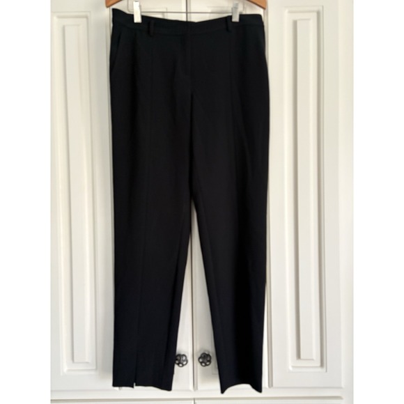St. John Pants - St. John Caviar Womens Jennifer‎ Pants Black Flat Front Slacks Size 6